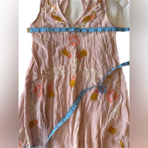 Free People Adelaide festival slip dress Blush XS NWOT - Picture 8 of 16